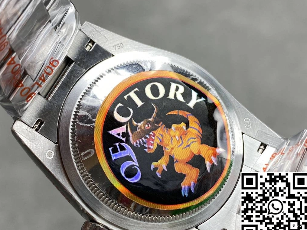 QF M128236-0018 Factory Rolex Dial Day Date White v5 36mm Tungsten Steel 0331